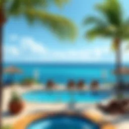 Luxurious poolside view at an all-inclusive resort in Cancun