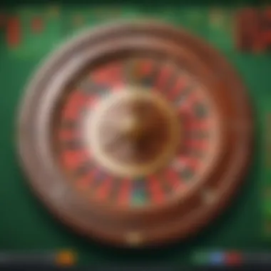 A vibrant roulette wheel in action, showcasing the thrill of casino games.