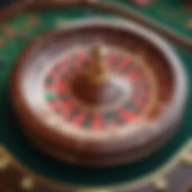 A close-up of a roulette table in action with eager players placing bets.