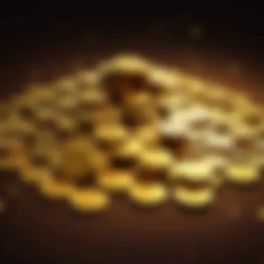 Golden coins stack in Chumba Casino