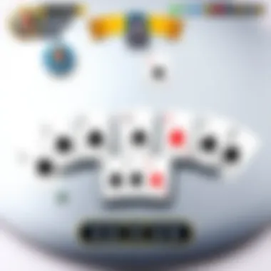 Strategic layout of Five Card Draw gameplay