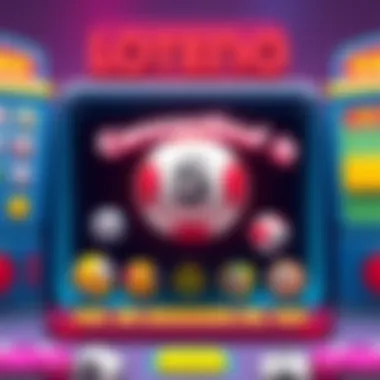 Illustration of various lottery games available