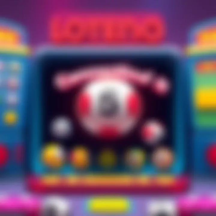 Illustration of various lottery games available