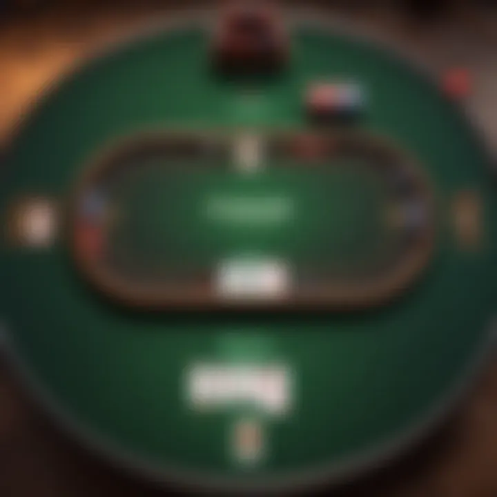 Cozy home poker table layout