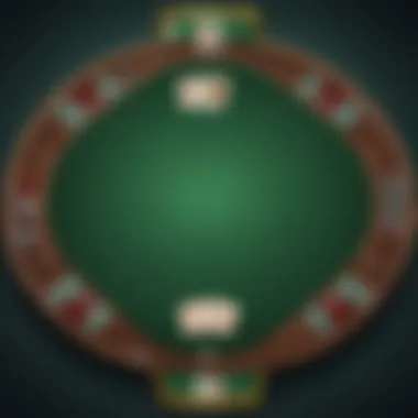 Elegant design sketch for a custom poker table