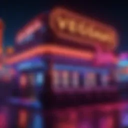 Dazzling Neon Lights of Vegas Strip Club