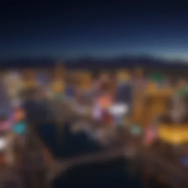 Aerial view of the dazzling Las Vegas Strip skyline at night