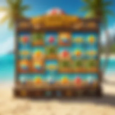 Dynamic Beach Setting with Slot Machine Overlay