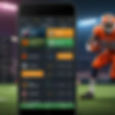 Dynamic live betting feature on Illinois sports app