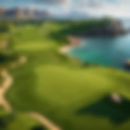 Elegant golf course landscape