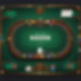 Strategic Poker Gameplay Abstract Illustration