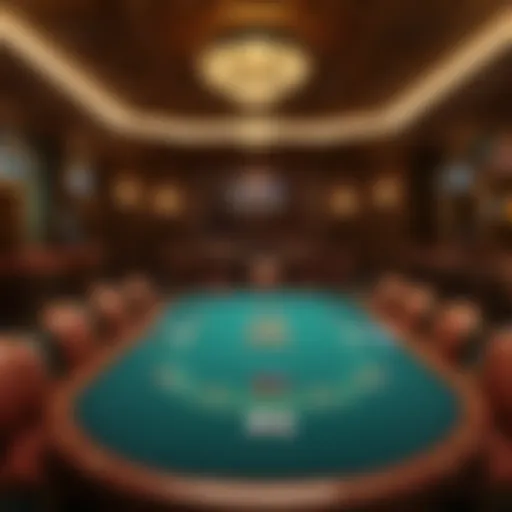 Interior view of the Atlantis Casino Poker Room showcasing elegant design and layout