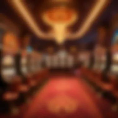 Opulent Casino Interior with Crystal Chandeliers