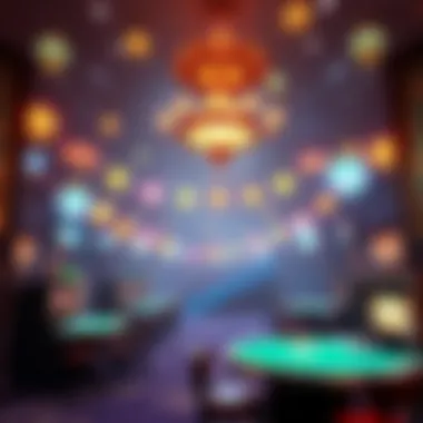 Interior of a modern casino filled with gaming tables and slot machines