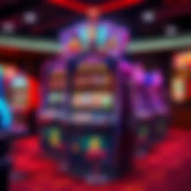 Gambler enjoying a slot machine at a local casino
