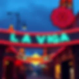 Vibrant neon lights illuminating a historic casino in Old Town Las Vegas