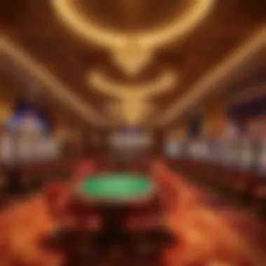 Luxurious casino interior showcasing diverse gaming options