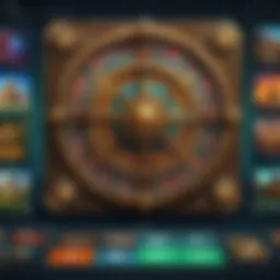 Illustration showcasing a dynamic gaming interface for earning real money rewards