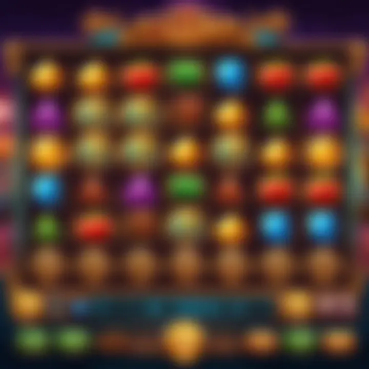 A vibrant casino-themed background illustrating free slots.