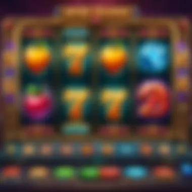 Artistic representation of a virtual slot machine