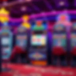 A close-up view of a vibrant Las Vegas slot machine display
