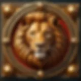 Majestic lion symbol in a slot machine