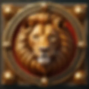 Majestic lion symbol in a slot machine