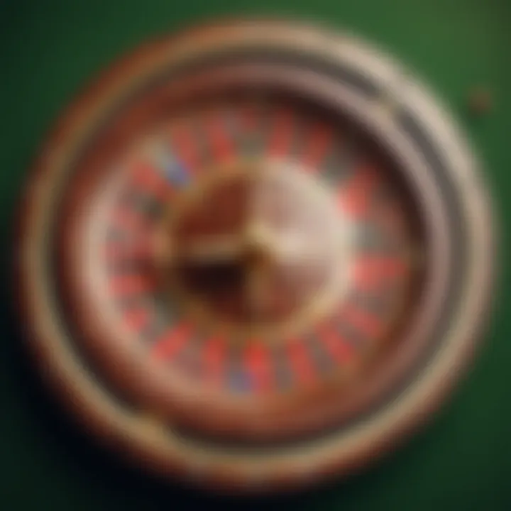 The vibrant layout of a roulette table