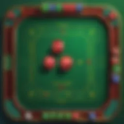 An illustration showcasing the vibrant interface of a craps app on a digital device.