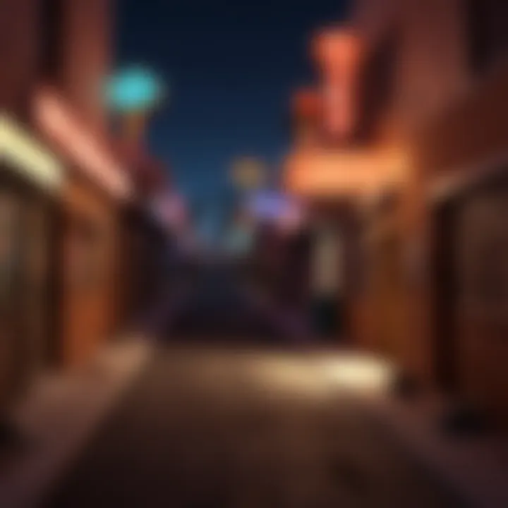 Ghostly figure in a Las Vegas alley