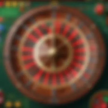 A close-up of a roulette wheel spinning, showcasing the anticipation of players