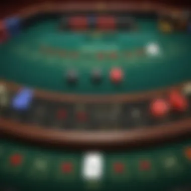 A close-up of a blackjack table showcasing various side bets