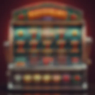A close-up view of a vintage slot machine showcasing its nostalgic elements