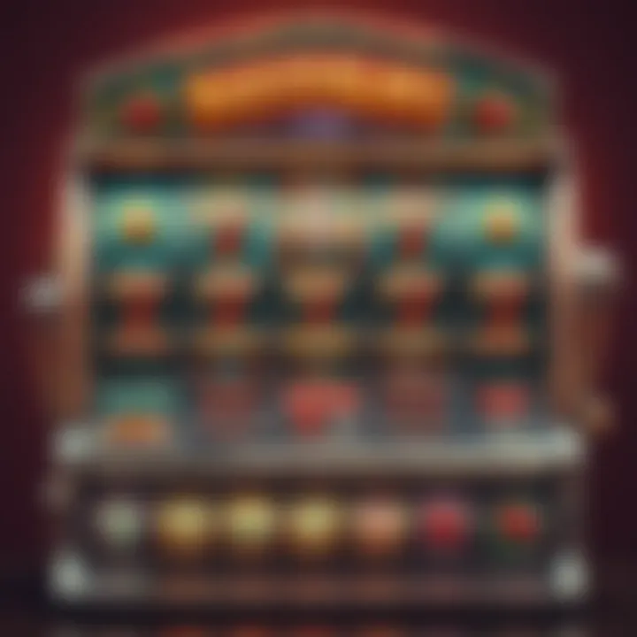 A close-up view of a vintage slot machine showcasing its nostalgic elements