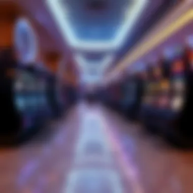 Overview of a casino floor filled with slot machines