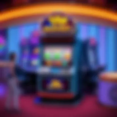 Player engaged in an exciting slot machine game