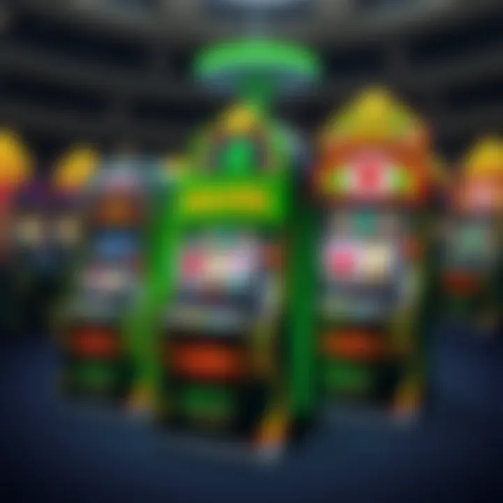 Vibrant slot machine display highlighting unique themes