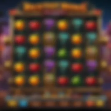 Engaging Slot Machine Interaction Player engaged with interactive slot machine