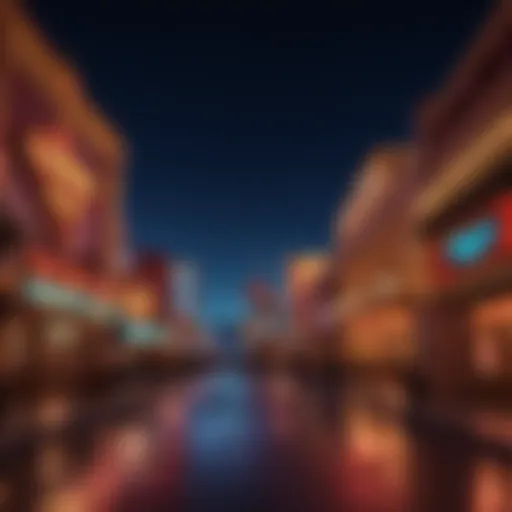 A vibrant view of Fremont Street at night showcasing its dazzling lights and atmosphere.