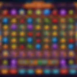 An array of vibrant slot machines illuminating a casino floor