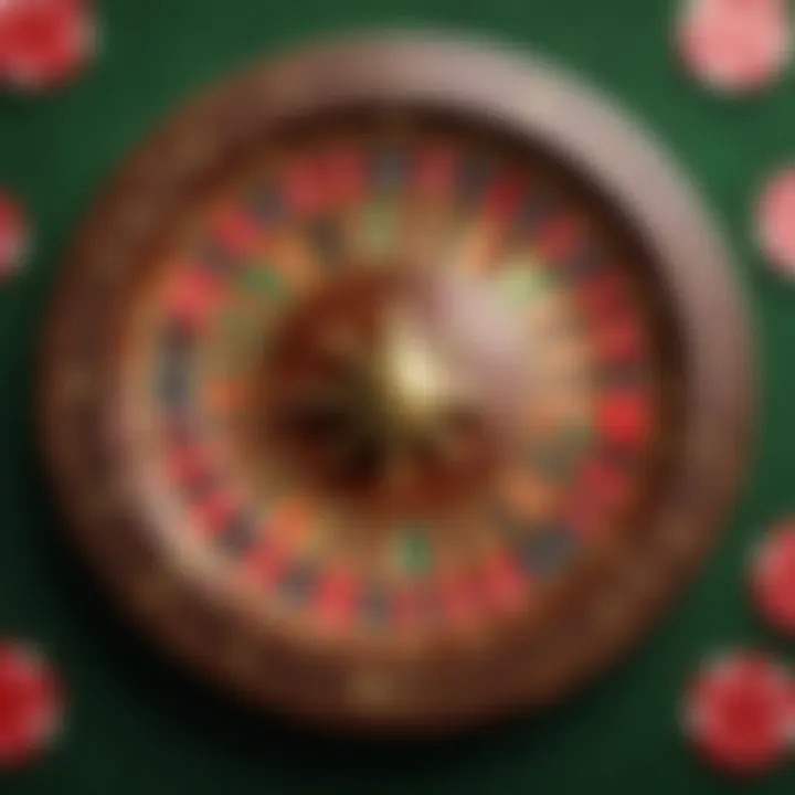 Close-up of roulette chips in different denominations