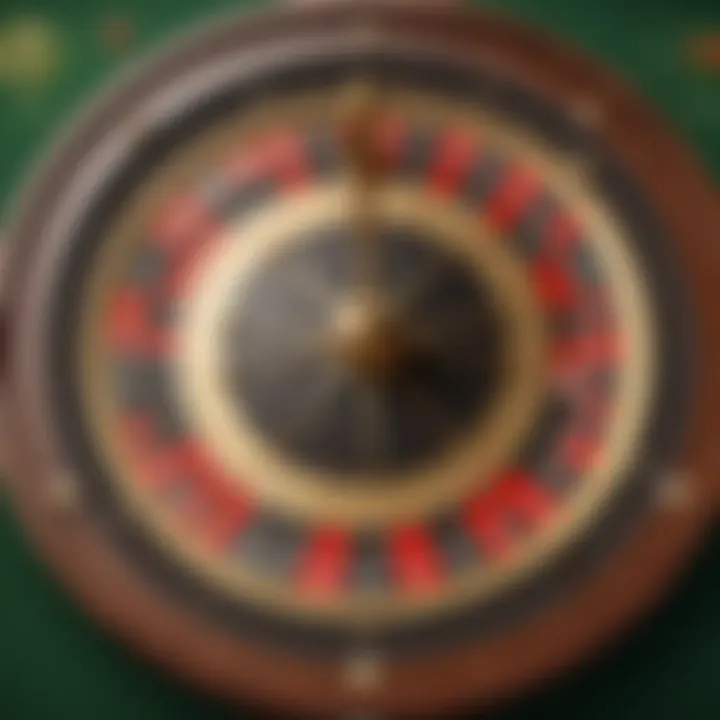 Roulette wheel showcasing vibrant colors and numbers