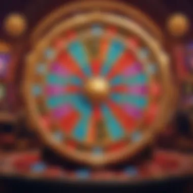 Historical representation of an early spin wheel used in gambling.