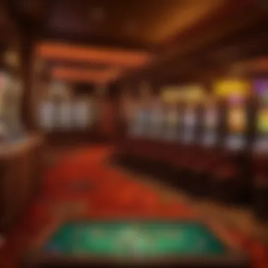 Interior gaming area filled with vibrant slot machines and gaming tables