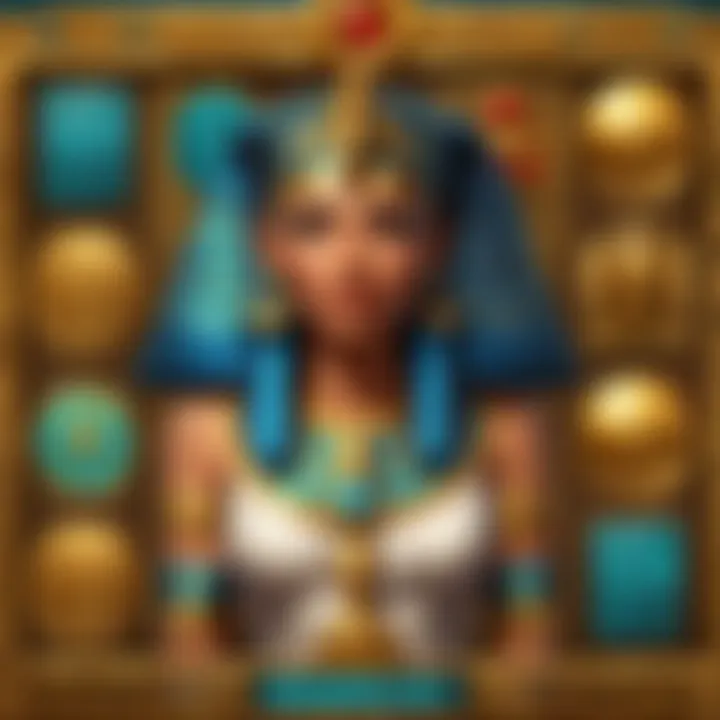 A thematic representation of ancient Egyptian symbols featured in the slot game