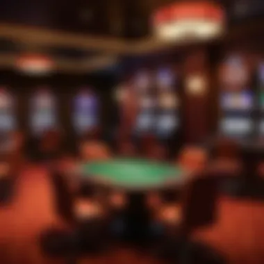 Charming ambiance of the poker room at night