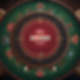 Elegant poker table setup with cards and chips