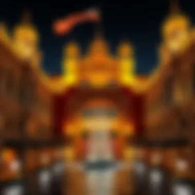 Illuminated Venetian Architecture Elegant Venetian architecture illuminating the night