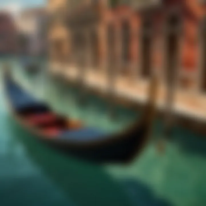 Venetian Gondolas at Sunset