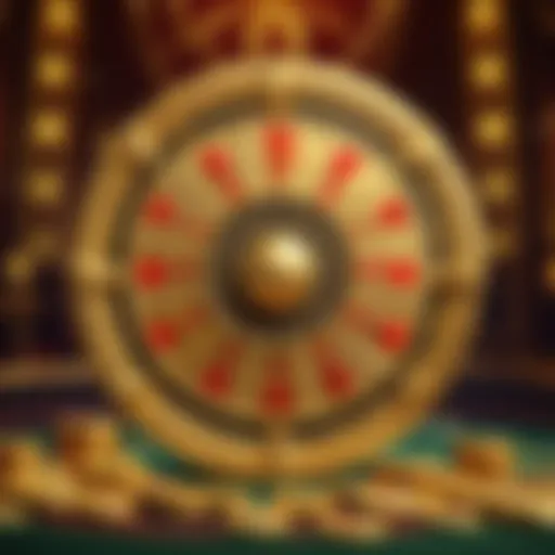 Golden Casino Chips on a Spinning Wheel